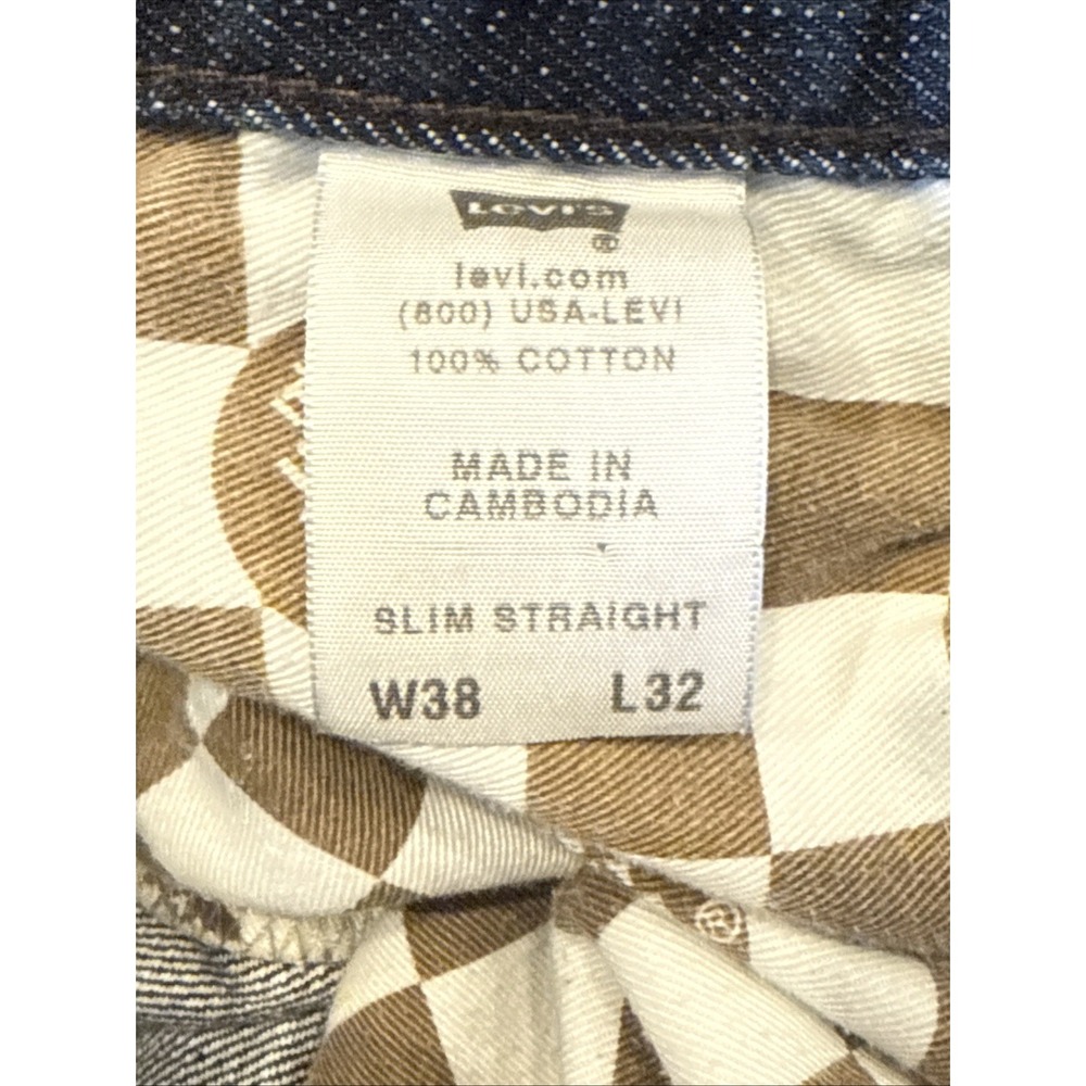 Levis The Original Jeans Slim Straight 38x32 Blue Jeans ( Fits Like 38x30) - Picture 7 of 13